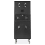 Uline H-12185 Deluxe Mobile Computer Cabinet 23 x 25-50 x 62" - 4
