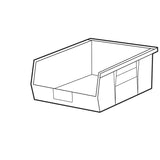 Uline S-12416BLU 11 x 8 x 7" Blue Plastic Stackable Bin for Small Parts Storage - 3