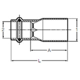 Viega 14543 (2915.1) ProPress Copper Press Reducer P x FTG 1 1/2 in x 3/4 in - 2