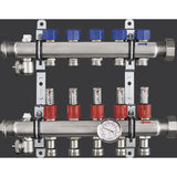 Viega 16030 (2804) Stainless Steel 2-Outlet Heating and Cooling Manifold with 1-1/4 in Union and 1 in FPT (1 Each) - 2
