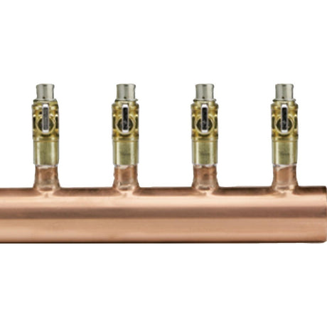 Viega 17222 (2834.8US) Type L Copper Manifold with 12 Outlets 1 1/2 in. Sweat Inlet x 3/4 in. PureFlow Press Outlets (1 Each)