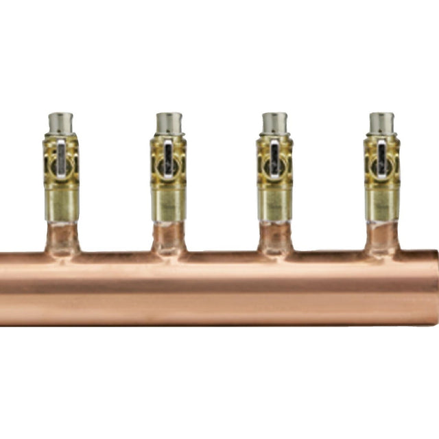 Viega 17222 (2834.8US) Type L Copper Manifold with 12 Outlets 1 1/2 in. Sweat Inlet x 3/4 in. PureFlow Press Outlets (1 Each)