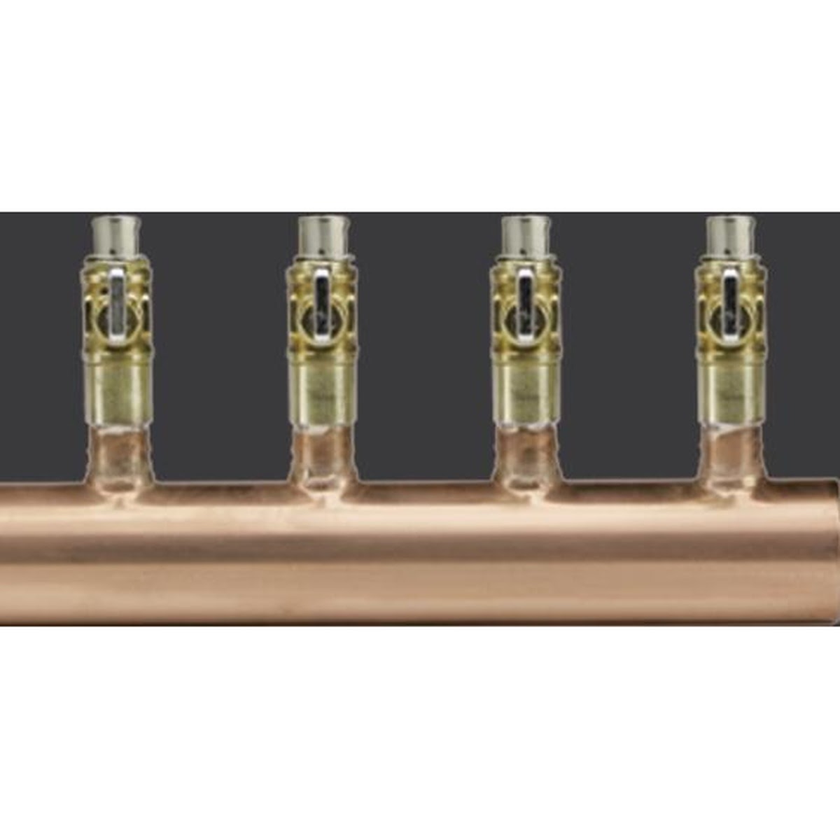 Viega 17222 (2834.8US) Type L Copper Manifold with 12 Outlets 1 1/2 in. Sweat Inlet x 3/4 in. PureFlow Press Outlets (1 Each) - 2