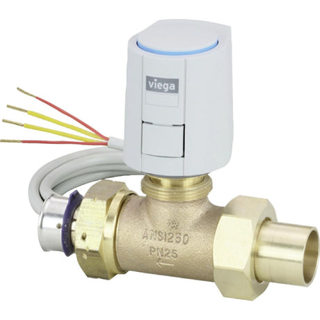 Viega 17231 (2837.1US) 24V Bronze Heating and Cooling Zone Valve with Solder and PureFlow Press Outlet (1 Each)