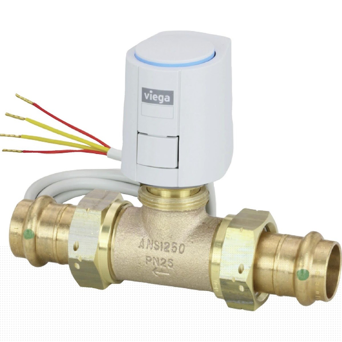 Viega 17232 (2837.2US) 3/4 in. x 3/4 in. Bronze Press Zone Valve for Heating and Cooling 24V (1 Each)