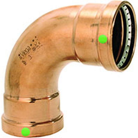 Viega 20623 (0916XL) ProPress 2 1/2 in. Copper 90 Degree Press Elbow P x P (1 Each)