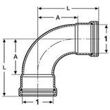 Viega 20633 (0916XL) 4 in. ProPress 90 Degree Copper Press x Press Elbow (1 Each) - 2