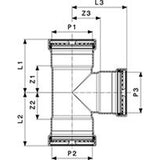 Viega 20708 (0918XL) 4 in Copper ProPress Tee Press Connection (1 Each) - 2