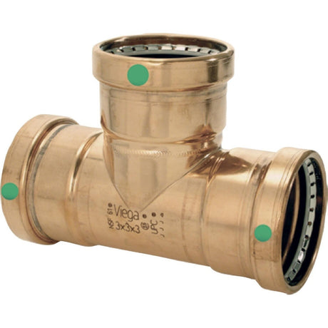 Viega 20724 (0918XL) ProPress Copper Press Tee 3 in x 3 in x 3 in with EPDM Seal (1 Each)