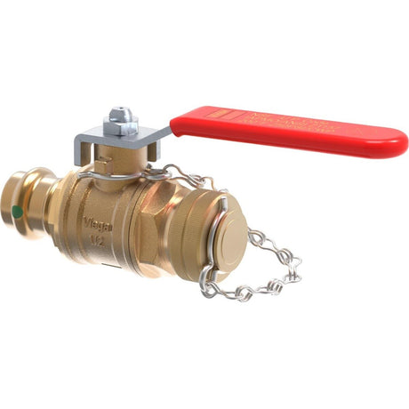 Viega 24095 (2973.3) ProPress 3/4 in Press x 3/4 in Hose Full Port Ball Valve