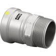 Viega 25116 (6611) MegaPressG Adapter 1-1/4 in. Press x 1-1/4 in. MPT Carbon Steel Zinc-Nickel Coated (1 Each)