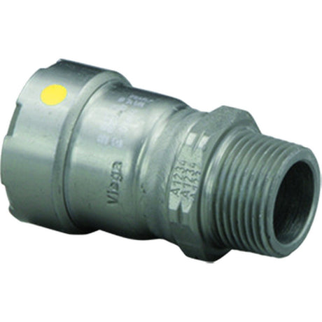 Viega 25116 (6611) MegaPressG Adapter 1-1/4 in. Press x 1-1/4 in. MPT Carbon Steel Zinc-Nickel Coated (1 Each)