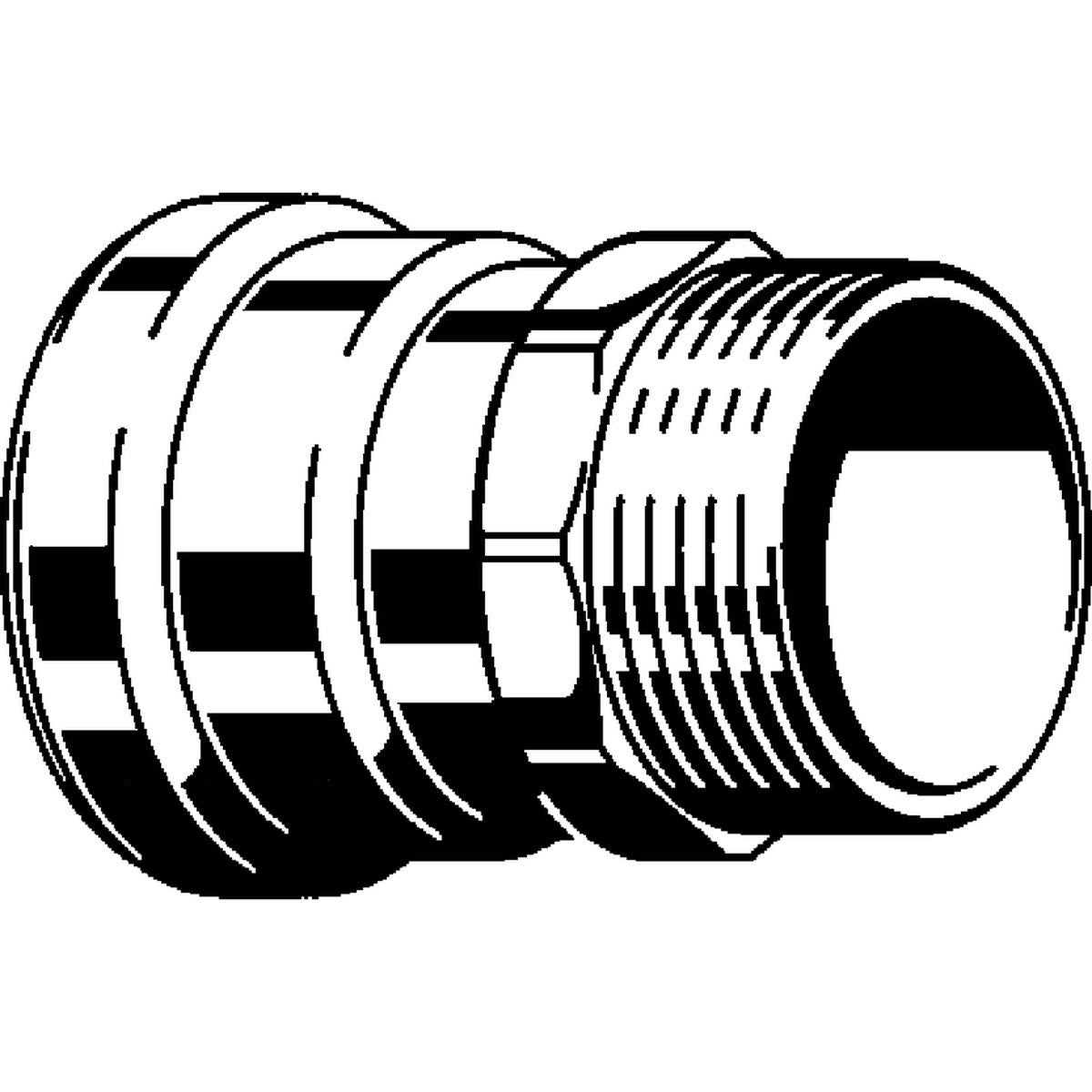 Viega 25116 (6611) MegaPressG Adapter 1-1/4 in. Press x 1-1/4 in. MPT Carbon Steel Zinc-Nickel Coated (1 Each) - 2