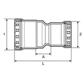 Viega 25945 (4815.2) MegaPress 1 1/4 in. x 3/4 in. Press Reducer - 2