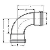 Viega 26510 (4816XL) 4 in. MegaPress FKM 90 Degree Press Elbow for Carbon Steel Pipe (1 Each) - 2