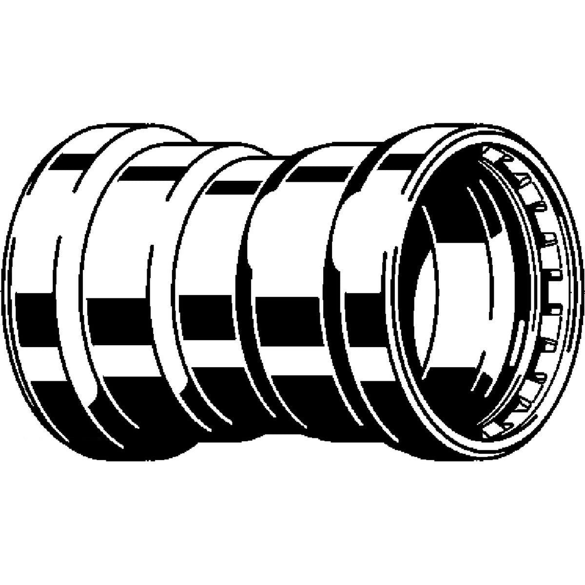 Viega 26670 (4815XL) MegaPress FKM 2-1/2 in. Press Coupling with Stop (1 Each) - 2