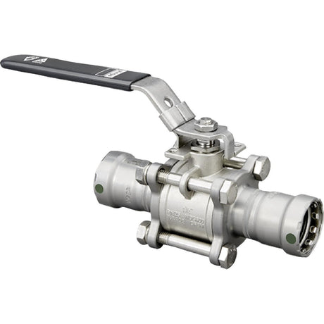 Viega 28500 (4875.8) MegaPress 1/2 in 3-piece Ball Valve with Press Ends (1 Each)