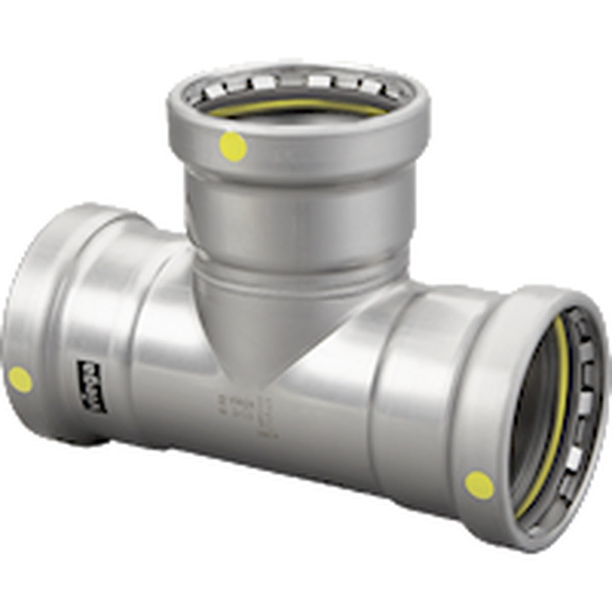 Viega 28690 (6618XL) MegaPressG Tee Press x Press x Press Carbon Steel Zinc-Nickel Coated 3 in x 3 in x 1 1/2 in (1 Each)