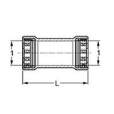 Viega 28785 (6615.5XL) MegaPressG XL 2 1/2 in. Press x Press Coupling No Stop (1 Pc) - 2