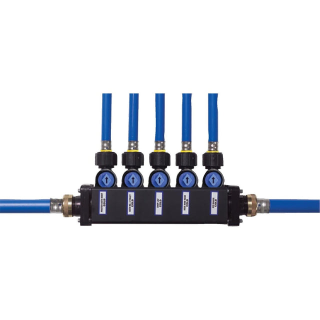 Viega 49063 (V5650) PureFlow MiniBloc 6-Port 1/2 in. Press Zoning Manifold (1 Each)