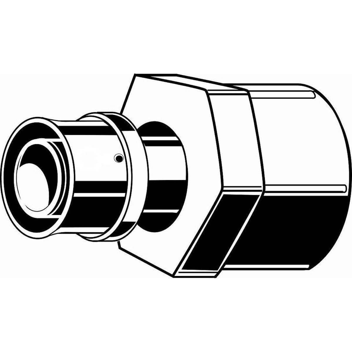 Viega 49233 (V5613.4) PureFlow Press 1/2 in. x 1/2 in. Closet Adapter (1 Each) - 3