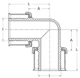 Viega 49260 (V5616) PureFlow Press 90 Degree Elbow Polymer Fitting (1 Each) - 2