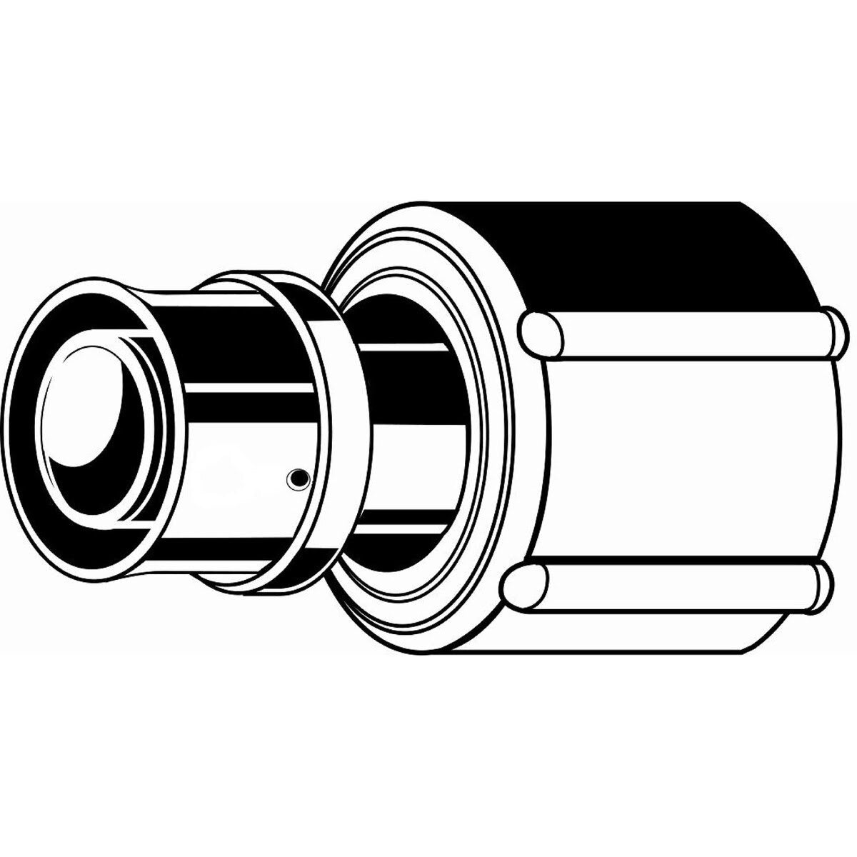 Viega 49333 (V5613.3) PureFlow Press 1/2 in. x 1/2 in. Polymer Lavatory Adapter (1 Each) - 3
