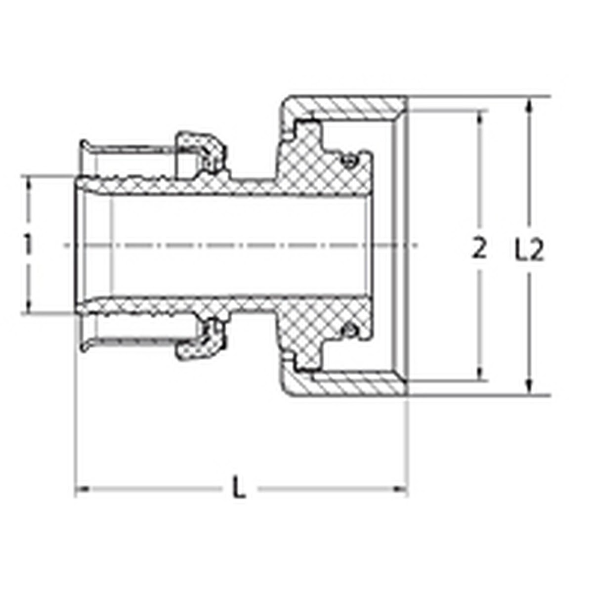 Viega 49414 (V5613.2) PureFlow Press Zero Lead Supply Adapter 3/4 in P x 1 in Supply - 2