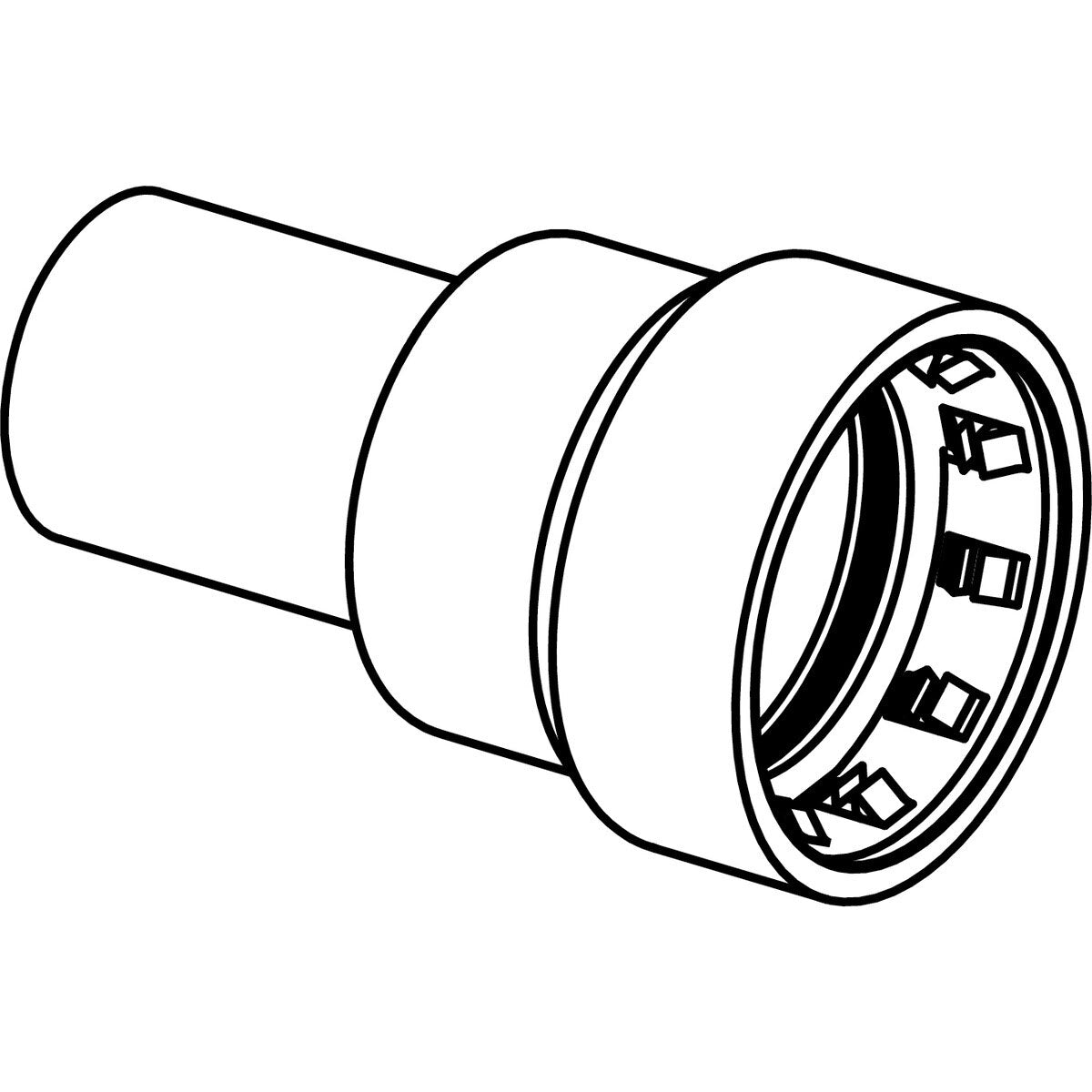 Viega 76585 (4813.4ZL) MegaPress 1 in. Press x 1 in. CTS Street Transition Coupling Bronze (1 Each) - 2