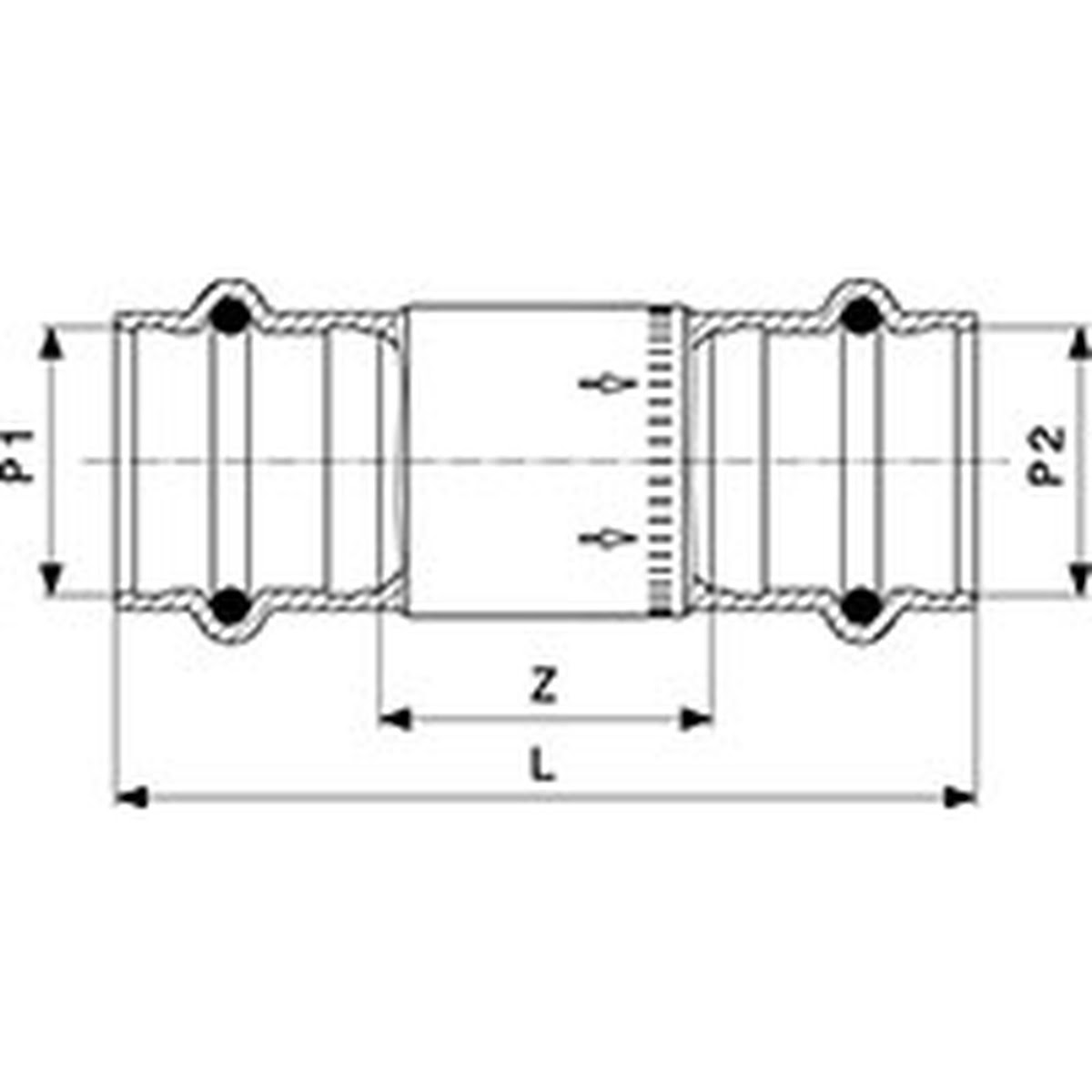 Viega 79050 (2974ZL) ProPress Zero Lead Bronze Press Check Valve 1 1/4 in. Inline (1 Pack) - 2