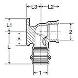 Viega 79195 (2925.5ZL) ProPress 3/4 in. Press x 3/4 in. FPT 90 Degree Drop Ear Elbow Zero Lead Bronze (1 Each) - 3