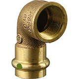 Viega 79525 (2914.2ZL) ProPress 1/2 in Press x 1/2 in FPT 90 Degree Zero Lead Bronze Elbow (1 Each)