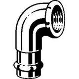 Viega 79565 (2914.2ZL) ProPress 1-1/2 in Bronze Zero Lead 90 Degree Elbow Press x Female Pipe Thread - 2