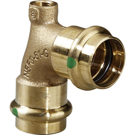Viega 79640 (2917.3ZL) ProPress Vent Elbow 3/4 in Press x 3/4 in Press x 1/8 in FPT Bronze (1 Each)