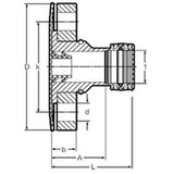Viega 79680 (2959.5ZL) ProPress Bronze Adapter Flange Press x Bolt Pattern 1 in (1 Each) - 3