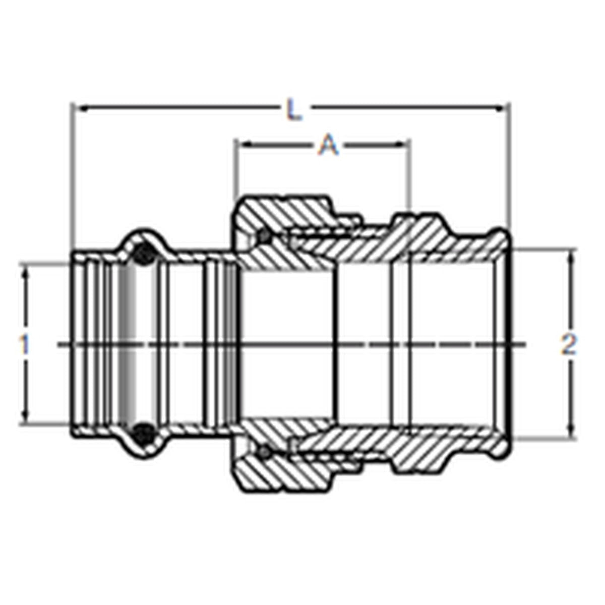 Viega 79705 (2962ZL) ProPress 3/4 in. Bronze Union Press x FPT (1 Each) - 2