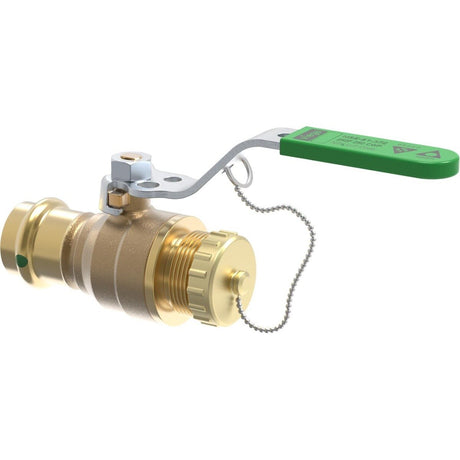 Viega 79875 (2971.6ZL) ProPress Zero Lead Full Port Ball Valve Press x Hose 1/2 in. x 3/4 in. (1 Pack)