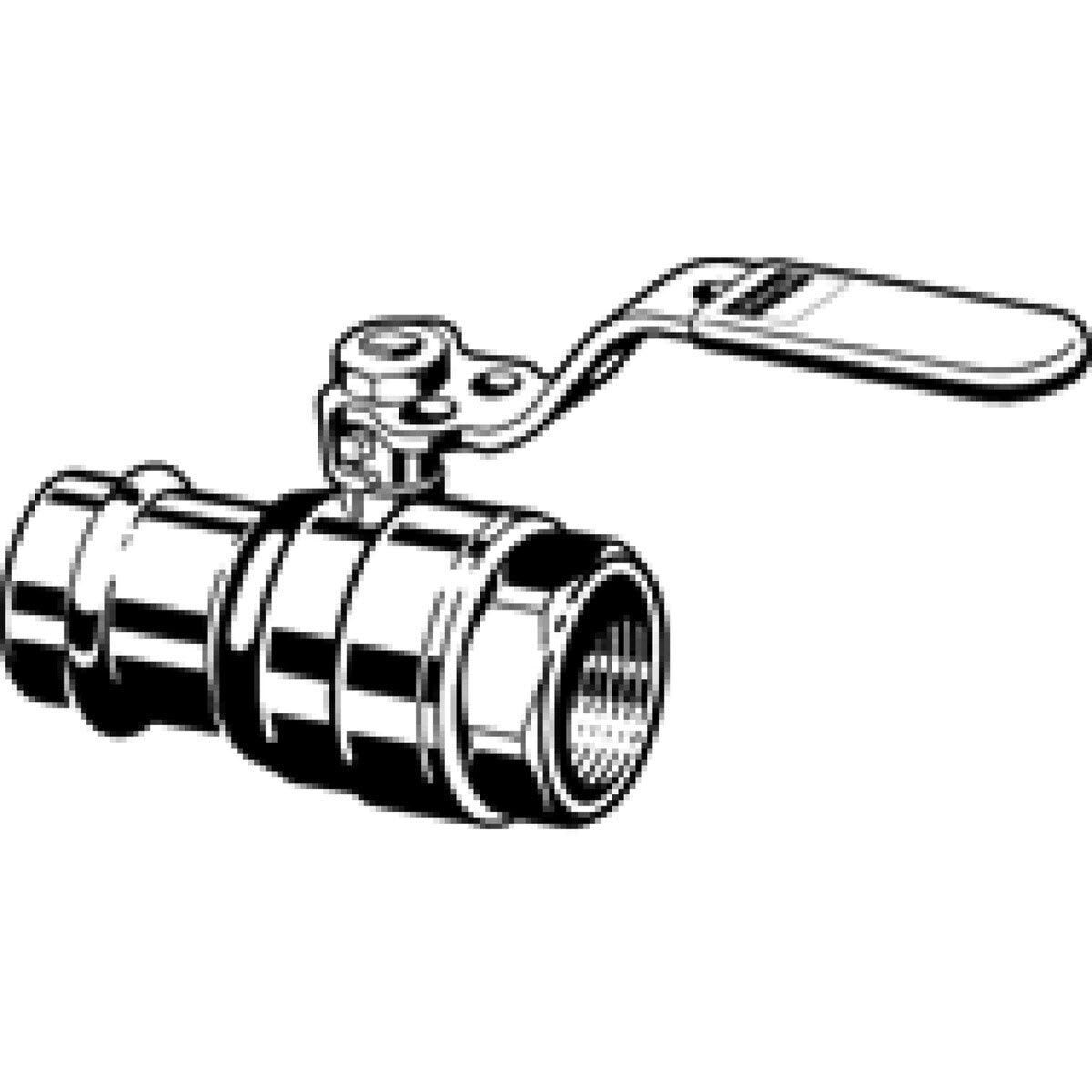 Viega 79970 (2971.4ZL) 1/2 in. ProPress x 1/2 in. FPT Full Port Ball Valve (1 Pack) - 3
