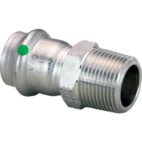 Viega 80010 (4011) ProPress 316 1/2 in Press x 1/2 in MPT Stainless Steel Adapter (1 Each)