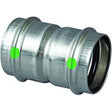 Viega 80290 (4015) 2 in. x 2 in. ProPress 316 Stainless Steel Press Coupling with Stop (1 Each)