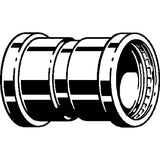 Viega 80305 (4015XL) ProPress 316 Stainless Steel Press Coupling with Stop (1 Each) - 2