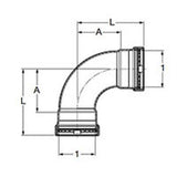 Viega 80440 (4016XL) ProPress 316 4 in. 90 Degree Press x Press 316 Stainless Steel Elbow (1 Each) - 2