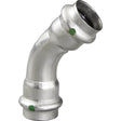 Viega 80445 (4026) ProPress 316 1/2 in. x 1/2 in. 45 Degree 316 Stainless Steel Press Elbow (1 Each)