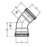 Viega 80475 (4026XL) ProPress 316 2 1/2 in. 45 Degree Press Elbow (1 Each) - 2