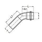 Viega 80540 (4026.1) ProPress 316 3/4 in. 45 Degree Street Elbow Press x FTG - 2