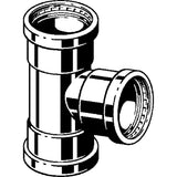 Viega 80781 (4018XL) ProPress 316 Stainless Steel Press Tee 3 in x 3 in x 1-1/2 in (1 Each) - 2