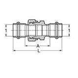 Viega 81005 (4060) ProPress 316 1/2 in. Press x Press Stainless Steel Union (1 Each) - 2