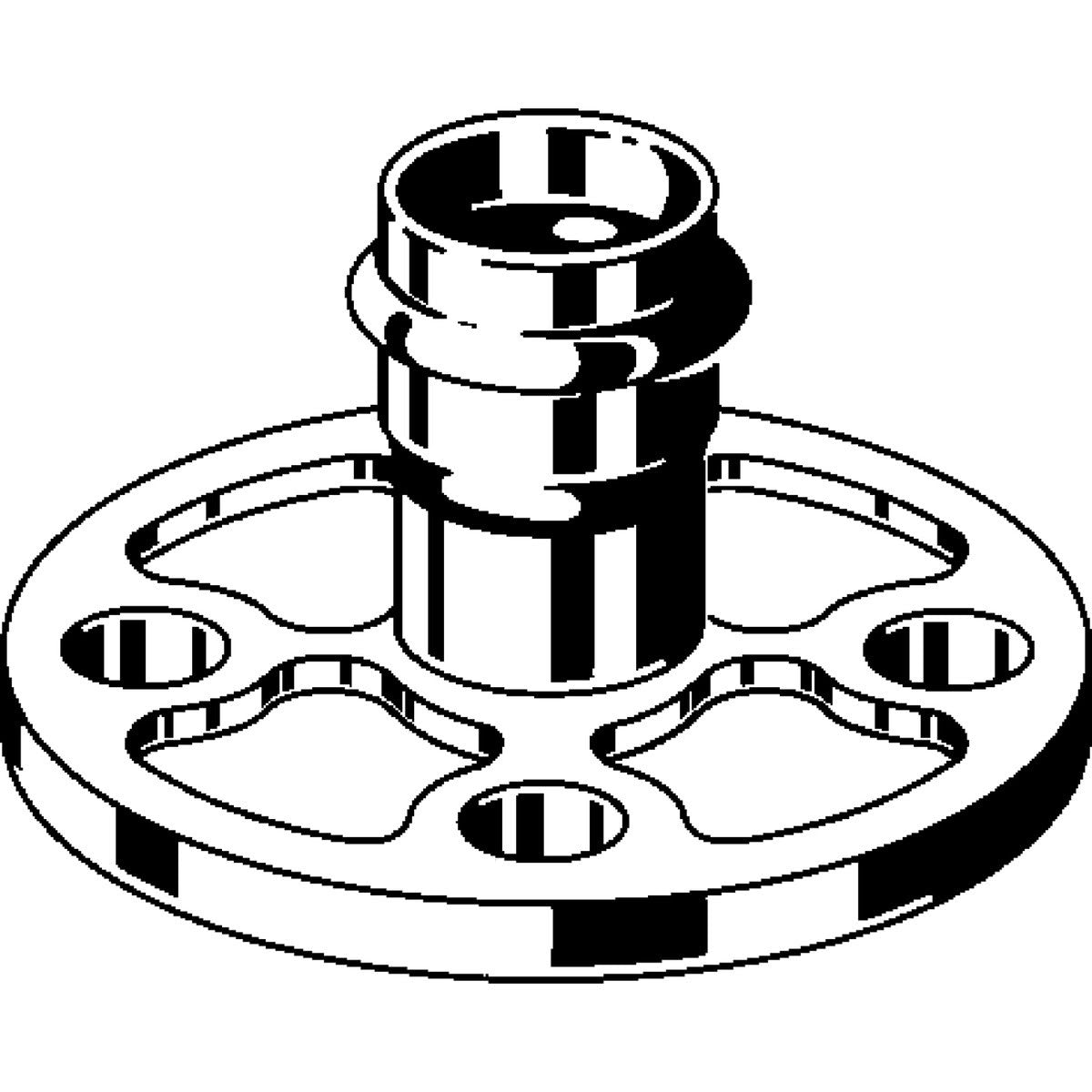 Viega 81055 (4059) ProPress 316 Adapter Flange 1 1/2 in Press Connection (1 Each) - 2