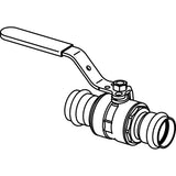 Viega 81086 (4075) ProPress 316 3/4 in. x 3/4 in. Stainless Steel Full Port Ball Valve (1 Each) - 2
