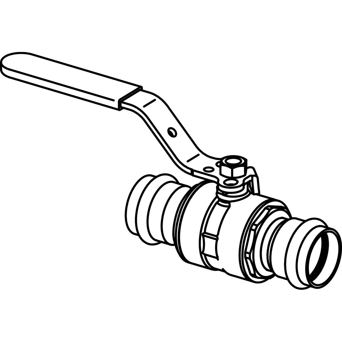 Viega 81097 (4075) 1-1/4 in. ProPress 316 Full Port Ball Valve (1 Each) - 2